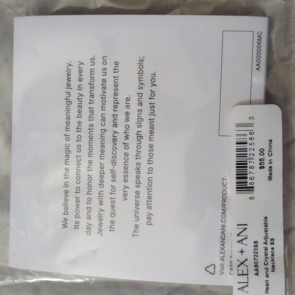 Alex and Ani Heart and Crystal Necklace - Picture 5 of 5